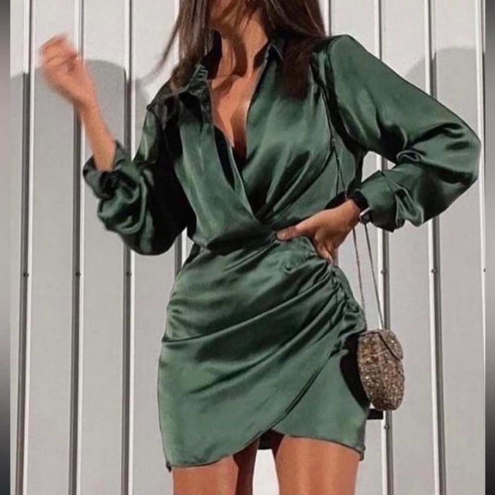 Zara Silk Wrap Dress BNWT